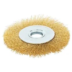 Щетка проволочная дисковидная Ø125мм Ø22.2мм (латунированная) GRAD (9031125) - PRORAB