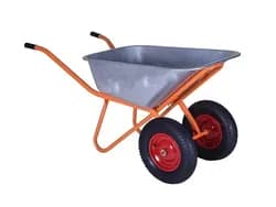Тачка строительная проф КРОК 2-х колесная PU 90л 220кг d400мм 23080 - PRORAB