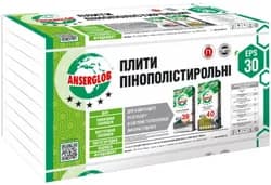 Пенопласт ANSERGLOB EPS-30 1000*1000х100мм УНИВЕРСАЛ - PRORAB