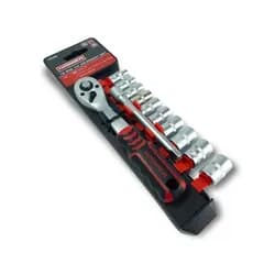 Набір торцевих насадок HAISSER 4-13мм з тріск. 72 зуб, 1/4+подовж.100мм 12од.70109 - PRORAB