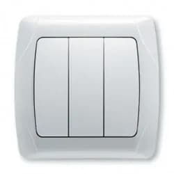 Выключатель VIKO Carmen 3-клавишный, внутренний белый - PRORAB