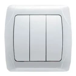 Выключатель LUXEL Primera 3-клавишный белый внутренний - PRORAB