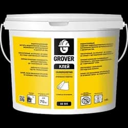 Клей для стеклохолста GROVER G505 прозрачный 5л - PRORAB