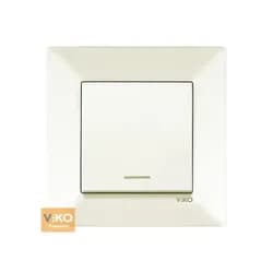 Выключатель VIKO Meridian 1-клавишный внутренний с подсветкой. - PRORAB