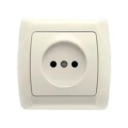 Розетка VIKO Carmen 1-я без заземления крем - PRORAB