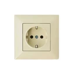 Розетка VIKO Meridian 1-я с заземлением крем - PRORAB