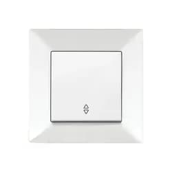 Выключатель VIKO Meridian 1-клавишный внутренний проходной белый - PRORAB