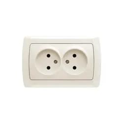 Розетка VIKO Carmen 2-я без заземления крем - PRORAB