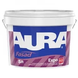 Краска фасадная AURA Fasad Expo 5л акриловая - PRORAB