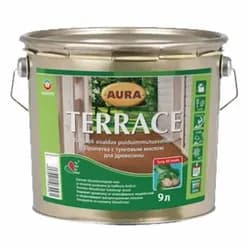 Масло для дерева AURA Terrace 9л бесцветное. - PRORAB