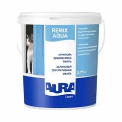 Эмаль декоративная акриловая AURA Luxpro Remix Aqua 0,75л - PRORAB