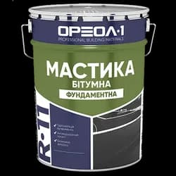 Мастика битумная ОРЕОЛ R-11 для фундамента 12кг - PRORAB