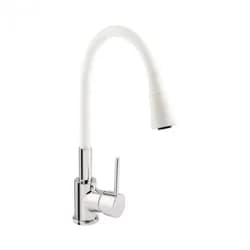Смеситель QT Spring CRW 007F-1 кухня U(к35) white - PRORAB