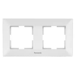 Рамка PANASONIC Arkedia Slim 2-я горизонтальная белая WNTF0802-2WH-UA - PRORAB