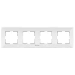 Рамка PANASONIC Arkedia Slim 4-я горизонтальная белая WNTF0804-2WH-UA - PRORAB