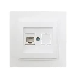 Розетка компьютерная. белая (RJ45 CAT6) Mono Electric DESPINA 102-190005-125 - PRORAB