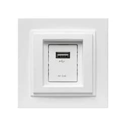 Розетка USB MONO ELECTRIC Despina белая 102-190005-177 - PRORAB