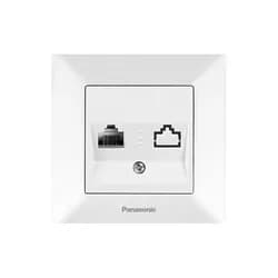 Розетка PANASONIC Arkedia Slim компьютерная RJ45 CAT5e белая WNTC0404-2WH-UA - PRORAB