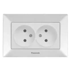 Розетка PANASONIC Arkedia Slim 2-я белая WNTC0204-2WH-UA - PRORAB