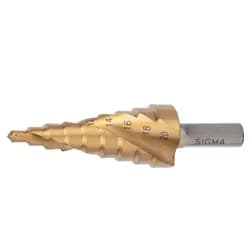 Сверло по металлу ступенчатое HSS-TIN титановое Ø4-32мм, шаг 4мм (блистер) SIGMA 1183081 - PRORAB