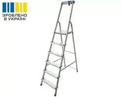 Алюминиевая односторонняя стремянка VIRASTAR NOVA PLUS VSN126 (6 ступеней) - PRORAB