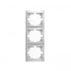 Рамка LEZARD Mira 3-я вертикальная белая 701-0200-153 - PRORAB