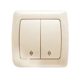 Выключатель VIKO Carmen 2-клавишный внутренний проходной крем - PRORAB