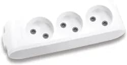 Колодка PANASONIC X-tendia *3 с защитными шторками серая WLTB02302GR-UA - PRORAB