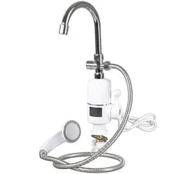 Смеситель-водонагреватель WEZER SDR-В05ST ванна выс.3,0кВт, датчик, лейка, шланг - PRORAB