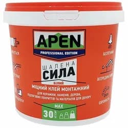 Клей монтажный APEN 'Безумная сила' акриловый белый 1.2 кг - PRORAB