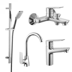 Комплект смесителей (ванная\кухня) IMPRESE 4в1 kit30095 - PRORAB