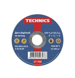 Круг отрезной по металлу Technics 125мм*1.2*22 17-705 - PRORAB