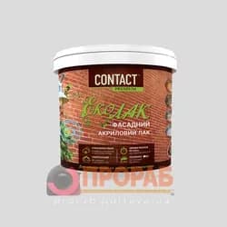 Лак акриловый ДНЕПР-КОНТАКТ фасадный шелковый мат 1кг - PRORAB
