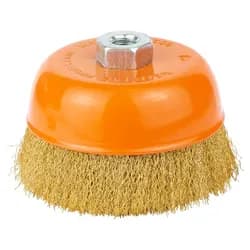 Щетка проволочная чашевидная Ø125мм М14×2 мм (латунированная) GRAD (9033125) - PRORAB