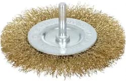 Щетка дисковая TOLSEN 100*6,4мм гофрированная латунированная проволока 0,3мм 77543 - PRORAB