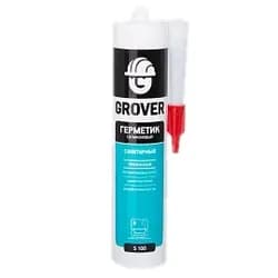 Герметик силиконовый GROVER S100 санитарный прозрачный 300мл - PRORAB