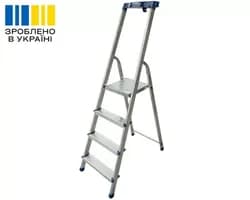 Алюминиевая односторонняя стремянка VIRASTAR NOVA PLUS VSN124 (4 ступени) - PRORAB