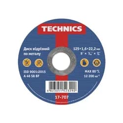 Круг отрезной по металлу Technics 125мм*1.6*22 17-707 - PRORAB