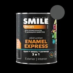 Краска молотковая 3 в 1 SMILE EXPRESS 2,0л серая - PRORAB