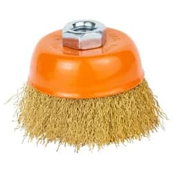 Щетка проволочная чашеобразная Ø85мм М14×2 мм (латунированная) GRAD (9033085) - PRORAB