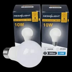 Лампа ЛЕД MEGALIGHT 10Вт Е27 A60 4000К - PRORAB