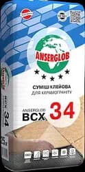 Клей для плитки ANSERGLOB ВСХ-34 для керамогранита 25кг - PRORAB