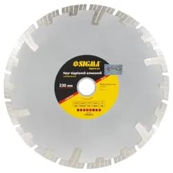 Круг алмазний SIGMA сегментований  230мм*2,6*22,2мм 1922071 - PRORAB