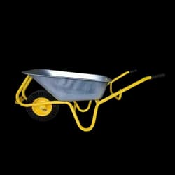 Тачка строительная BUDMONSTER 1 колесная 85л 200кг кузов оцинк.рама желтое колесо пневмо 4,0х8 01-011 - PRORAB