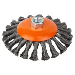 Щетка проволочная конусообразная Ø125мм М14×2 мм (стальная крученая) GRAD (9040125) - PRORAB