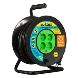 Удлинитель на катушке SVITTEX 2*1,5мм 16А 4100Вт 50м черный SV-007-В - PRORAB