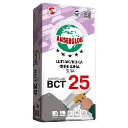 Шпаклевка фасадная ANSERGLOB BCT25 финишная белая 15кг - PRORAB