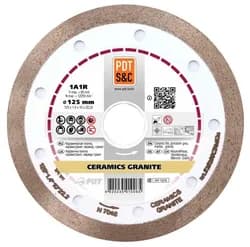 Диск алмазный PDtools CERAMICS GRANITE 125 1.4 10 22.2 - PRORAB