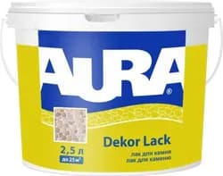 Лак для камня AURA Dekor Lack 2,5л акриловый фасадный полуглянец - PRORAB