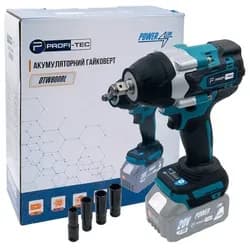 Гайковерт аккумуляторный PROFI-TEC DTW800BL 20B - PRORAB